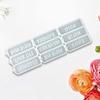 2PCS Word Resin Molds Silicone Keychain Epoxy Casting Mold for Key Fob Luggage Tag for DIY 2Pieces Crafts Pendant Making