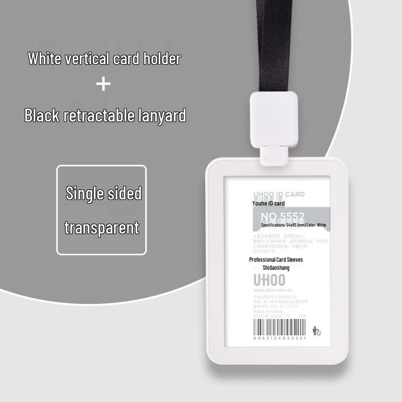 Employee ID Card Holder with Lanyard and Photo Protector