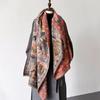 Women Winter Faux Cashmere Travelling Shawlscarf Ethnic Long Cobra Printed Warm Pashmina Scarf 188X70Cm