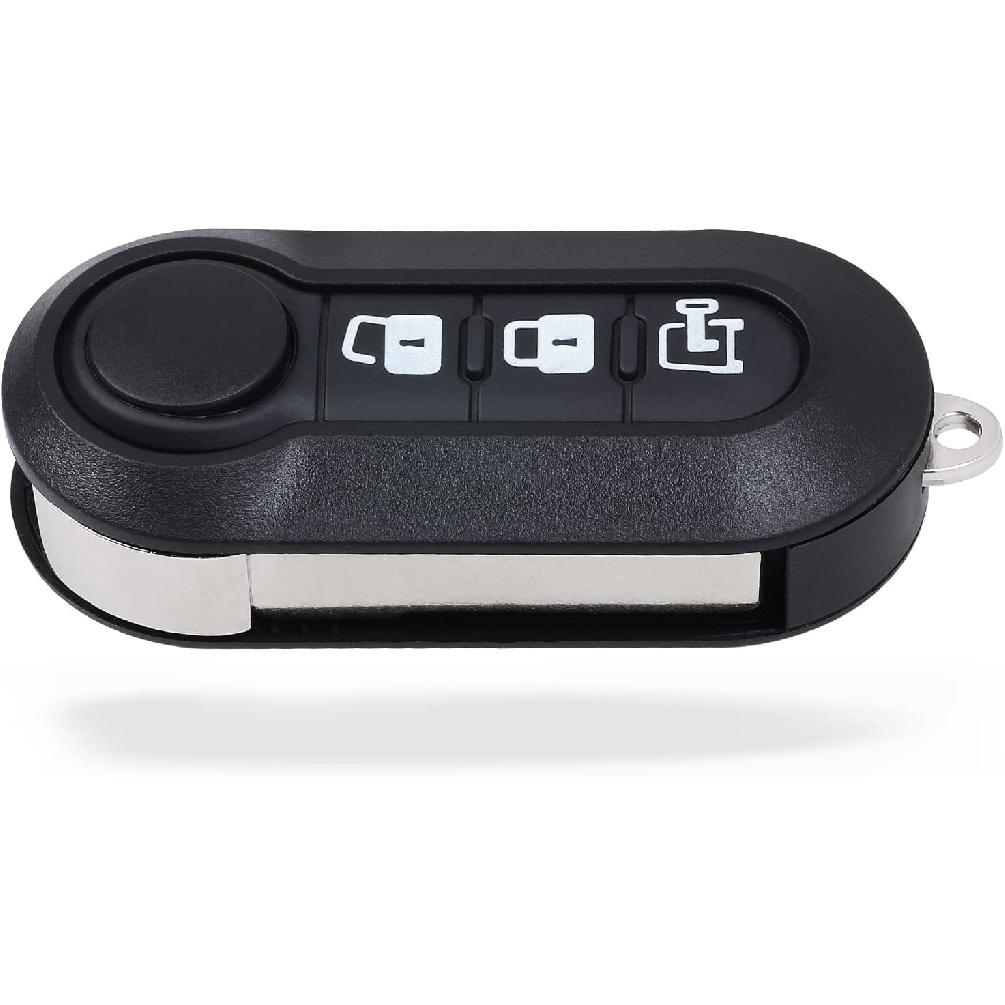 Car Key Fob Shell Case Replacement For RAM ProMaster 1500 2500 3500 City 2015-2019 for Fiat 500 Ducato 3 Buttons,Just The Key Shell