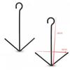 Metal Hanging Bird Fruit Feeder Hook Outdoor Garden Oriole Bird Feeder for Orange Slices Fruit Perch Creative V-Shaped