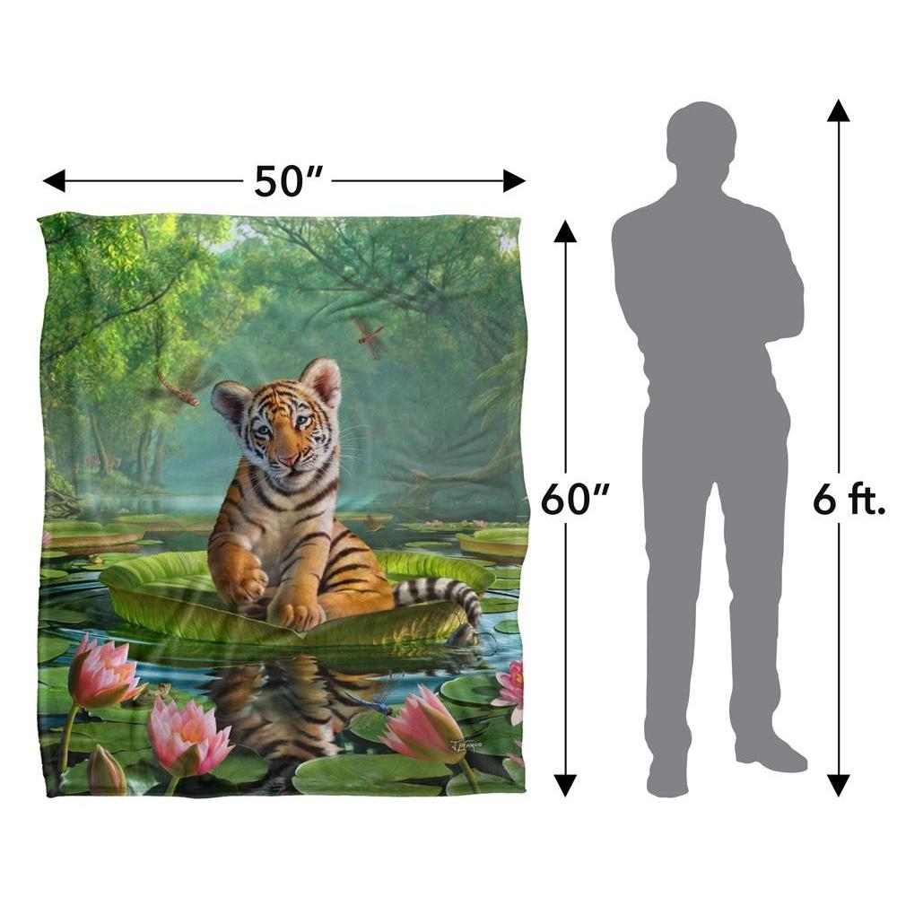 JQ Licensing Jlo Silky Floral Tiger Supersoft Blanket
