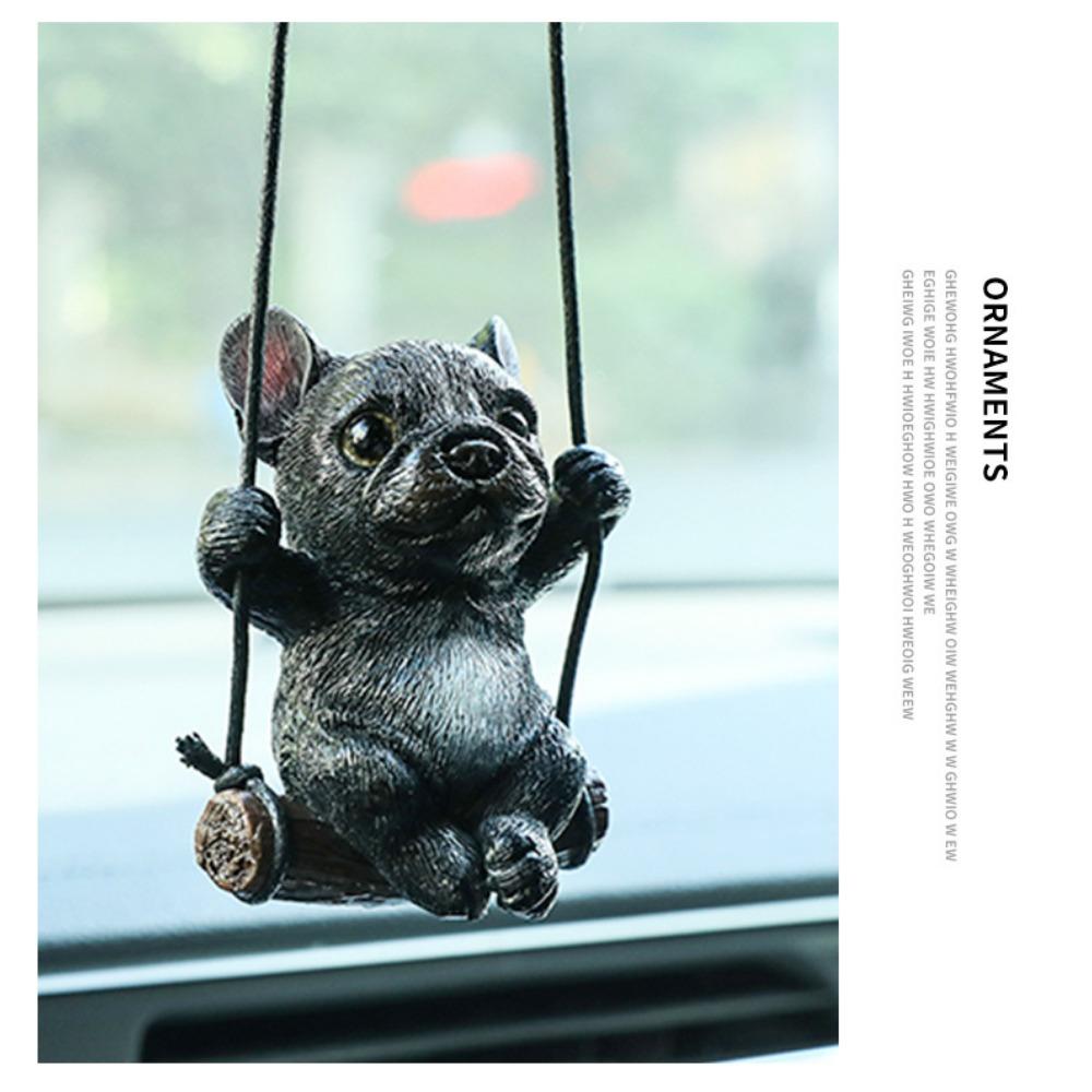 Bulldog Car Pendant Rearview Mirror Car Pendant Car Pendant Car Pendant Cute Puppy Small Fresh