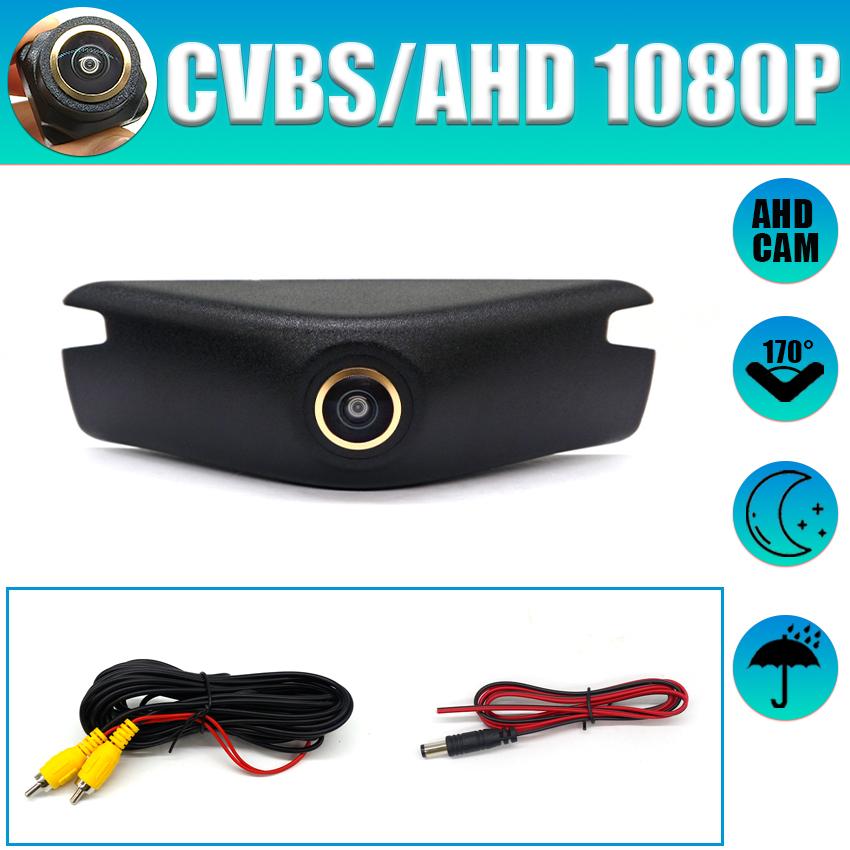 

AHD HD CCD высококачественная камера переднего вида 1080P с золотым объективом «рыбий глаз» для Volkswagen для VW Tayron 2019 2020 170° широкоугольный объектив AHD 1920X1080P