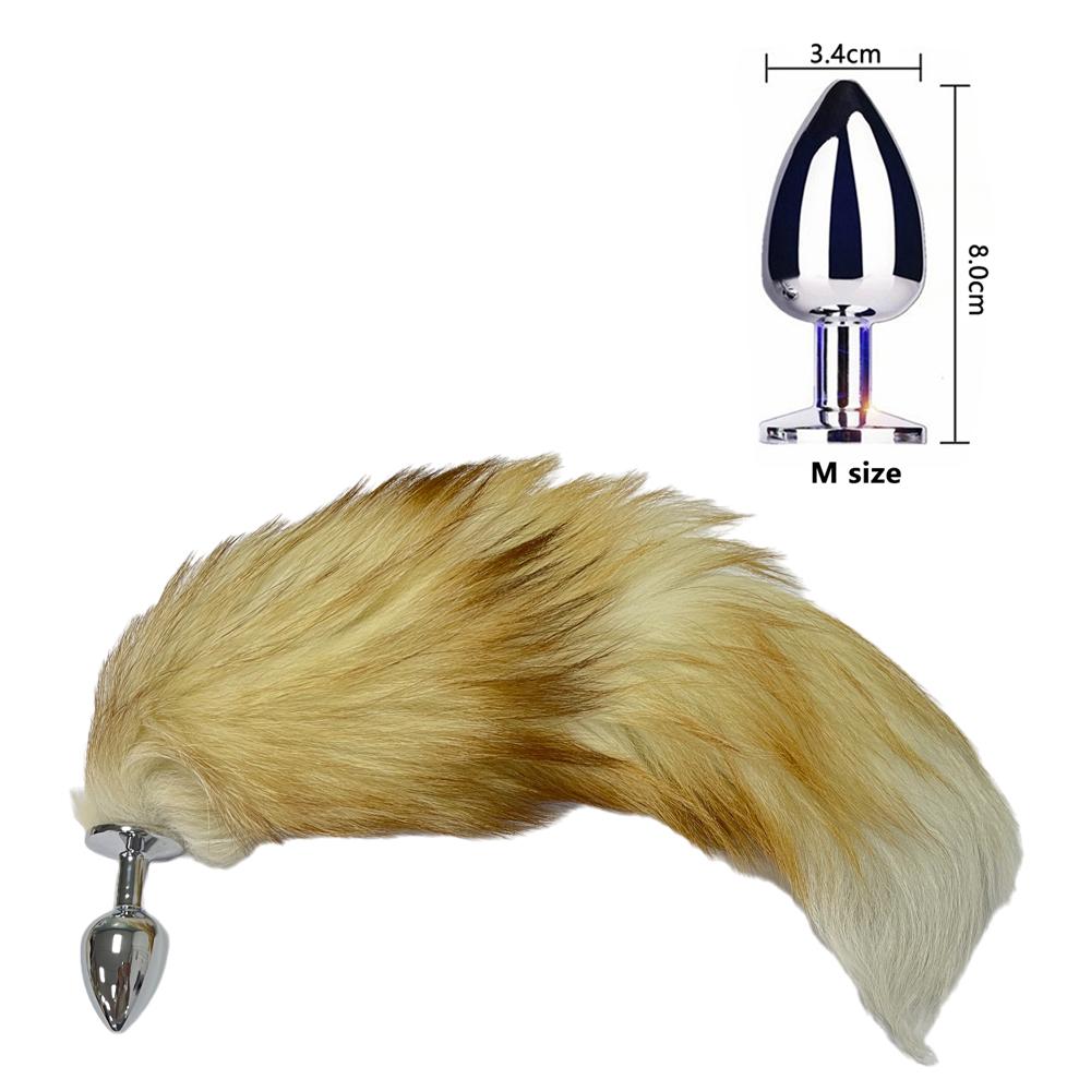 Removable Anal Plug With Tail Sex Toys Woman SM Cosplay Fox Tail Butt Plug Vaginal Stimulation Masturbator For Adults Anal Toy