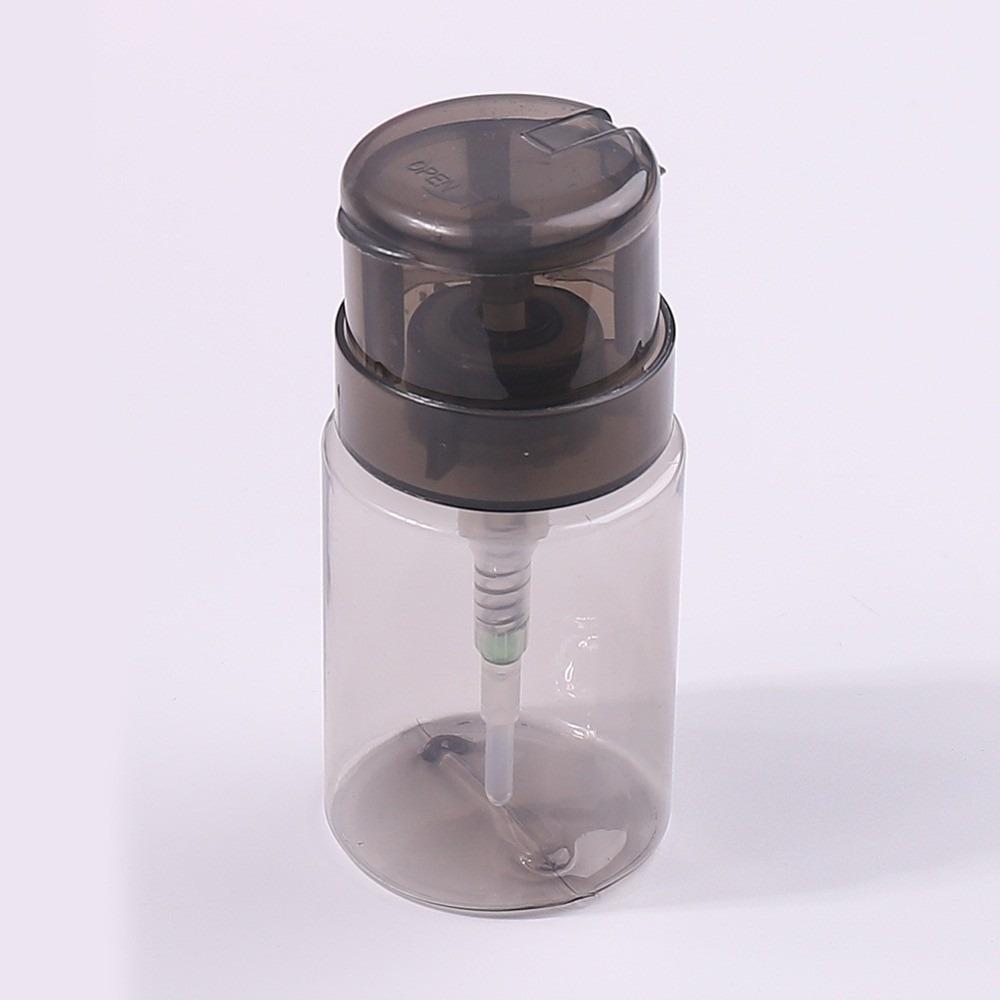 Plastic Refillable Bottles Empty Makeup Remover Bottle Pump Dispenser Bottle  For Nail Polish чёрный