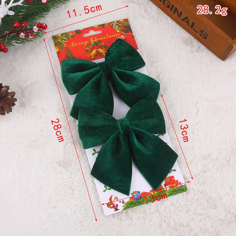 2/3PC Christmas Velvet Bows Xmas Pendants DIY Window Decora for Party Christmas Tree Topper Ornament for Wedding Outdoor Decor