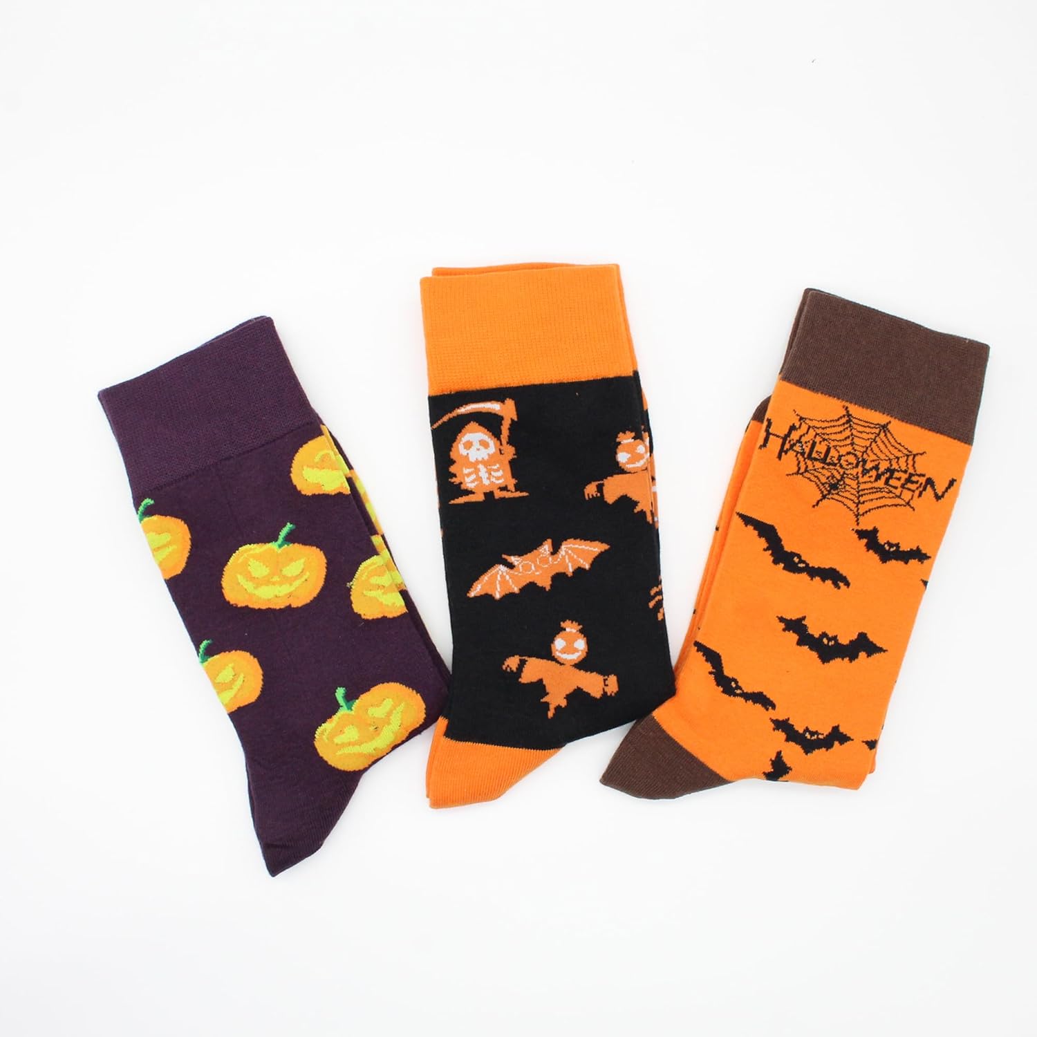 Halloween Socks for Men Women Boys Girls Gift, Fun Funny Cute Funky Cool Crazy Novelty Silly Cotton Crew Calf Socks