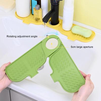 Lavello della cucina Paraspruzzi Impermeabile Rubinetto ispessito Tappetino per asciugare il piatto Spugna Portasapone Lavandino del bagno Tappetino drenante Vassoio raccogligocce