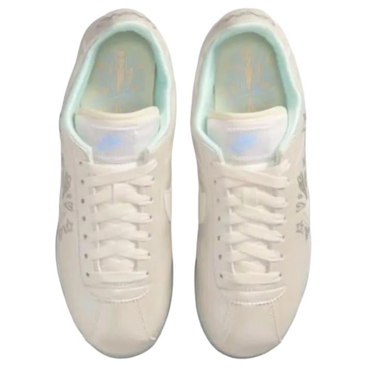 Nike Cortez Cómodos Versátiles de Caña Baja Estilo de Vida Casual Zapatillas para Mujer Blancas IU0528-114