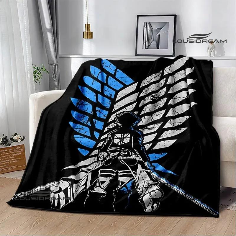 Cartoon A-Attack On Titan Printed Blankets Picnic Blanket Warm Flannel Blankets Home Bed Linings Blankets for Beds Birthday Gift