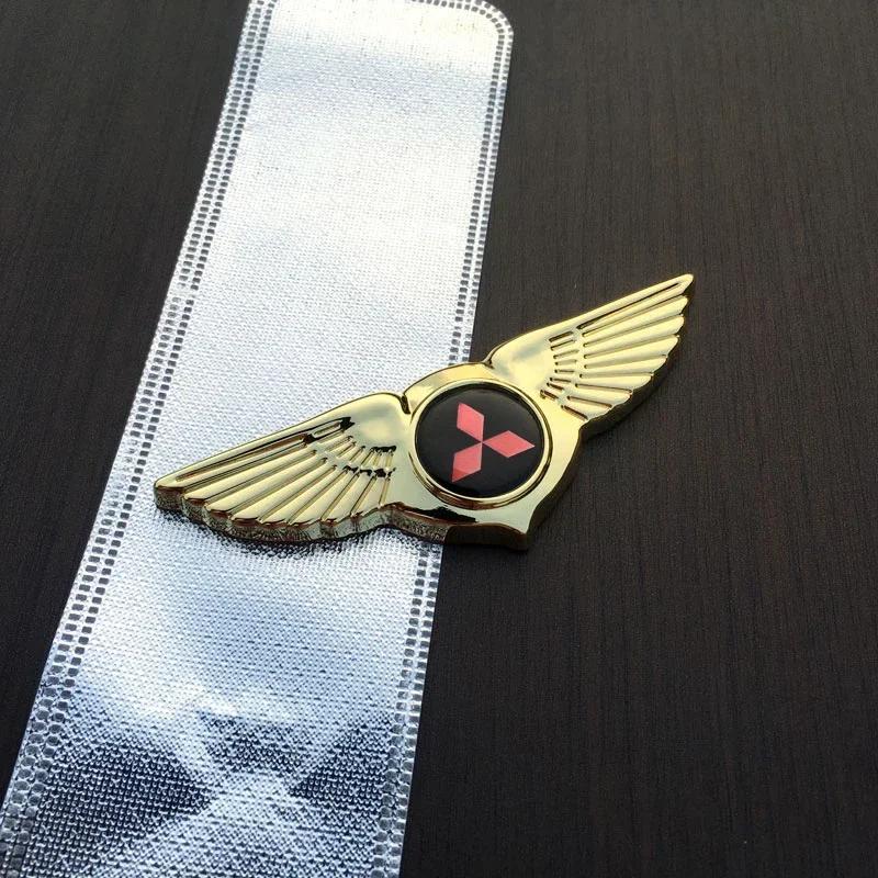 

Metal Car Sticker Front Grille Badge Wings Emblems for Mitsubishi Aerobus Lancer Cordia Pajero Outlander Eclipse Galant Mirage