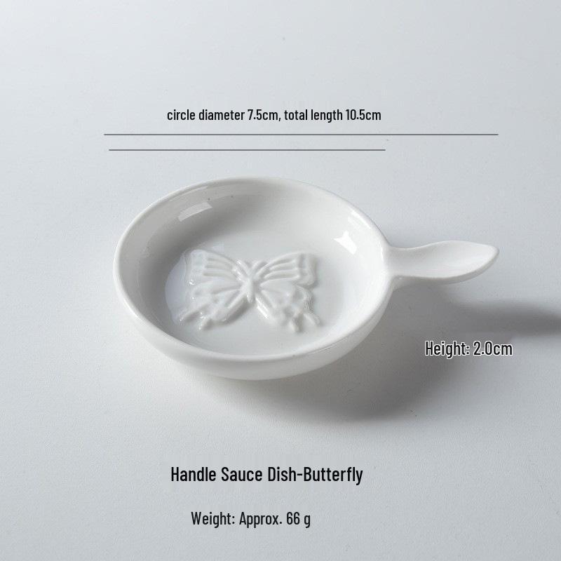 Kreative Cartoon Geprägte Keramik Saucenschale - Mini Niedliche Hot Pot Dipping- & Snackschale