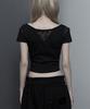 ETRE AU SOMMET Bust Line Pintuck Detail Top (Black)