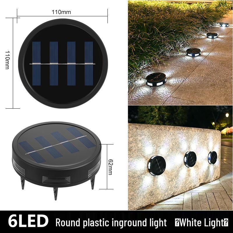 Waterproof Solar LED Garden Light: Dual-Use Ground Stake or Wall Lamp for Outdoor Landscapes & Lawns Solar Buried Light