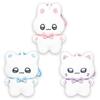 Set of 3 Kyururun Plush Mascots (approx. 9.4cm): Usarun, Kumarun, and Nekorun (Awake (3 types))