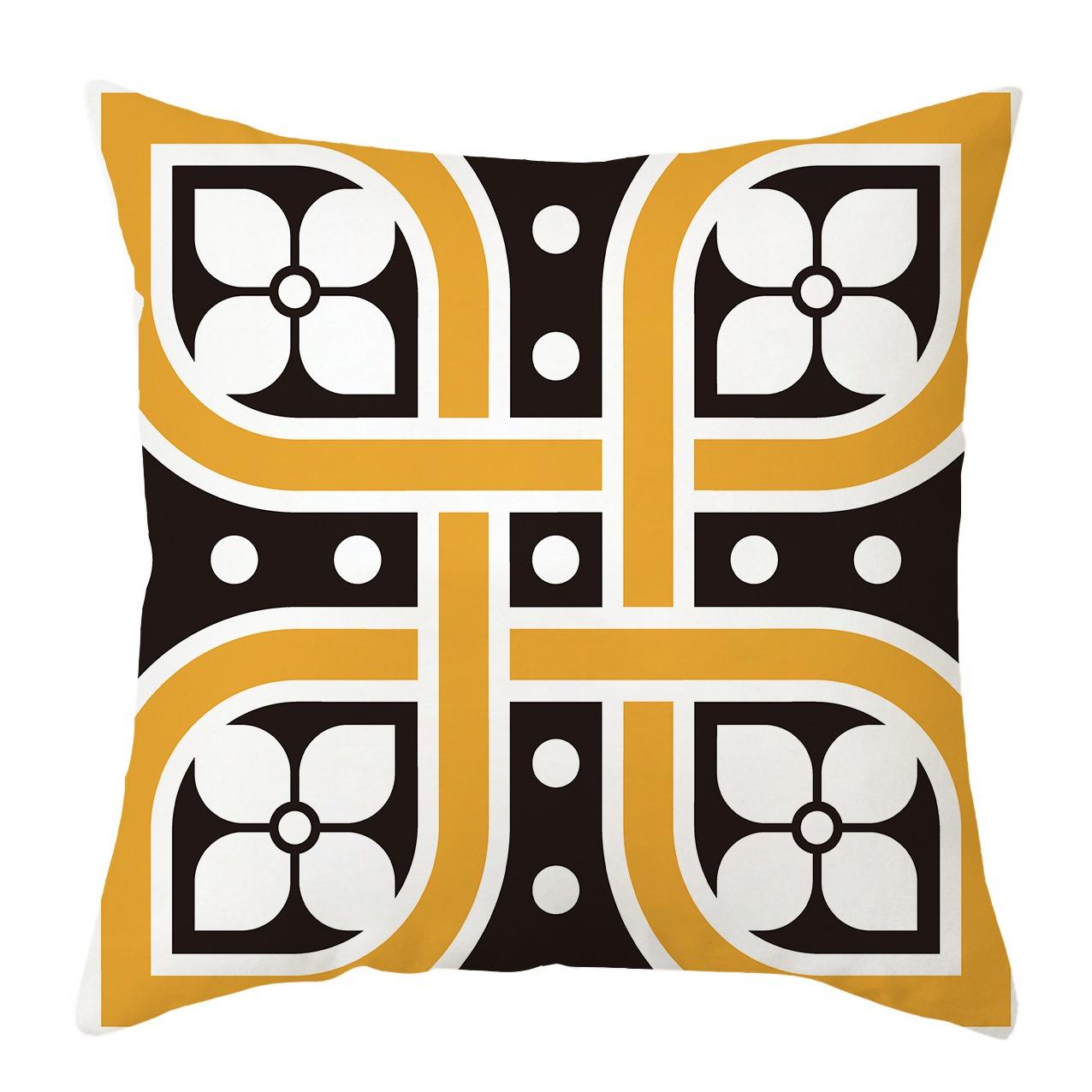 

Геометрический симметричный узор Чехол для диванной подушки Украшение для спальни Офис Гостиная Домашний Чехол для подушки 45x45cm