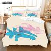 3D Printed Cartoon Fish Photo Chinoiserie Bedding Set Down Quilt Cover With Pillowcase Double Complete  King