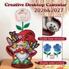 2026 Kalender Diamantmalerei Kalender Set Holz Diamantmalerei Set DIY Diamantkunst Schreibtischkalender Weihnachtsgeschenk