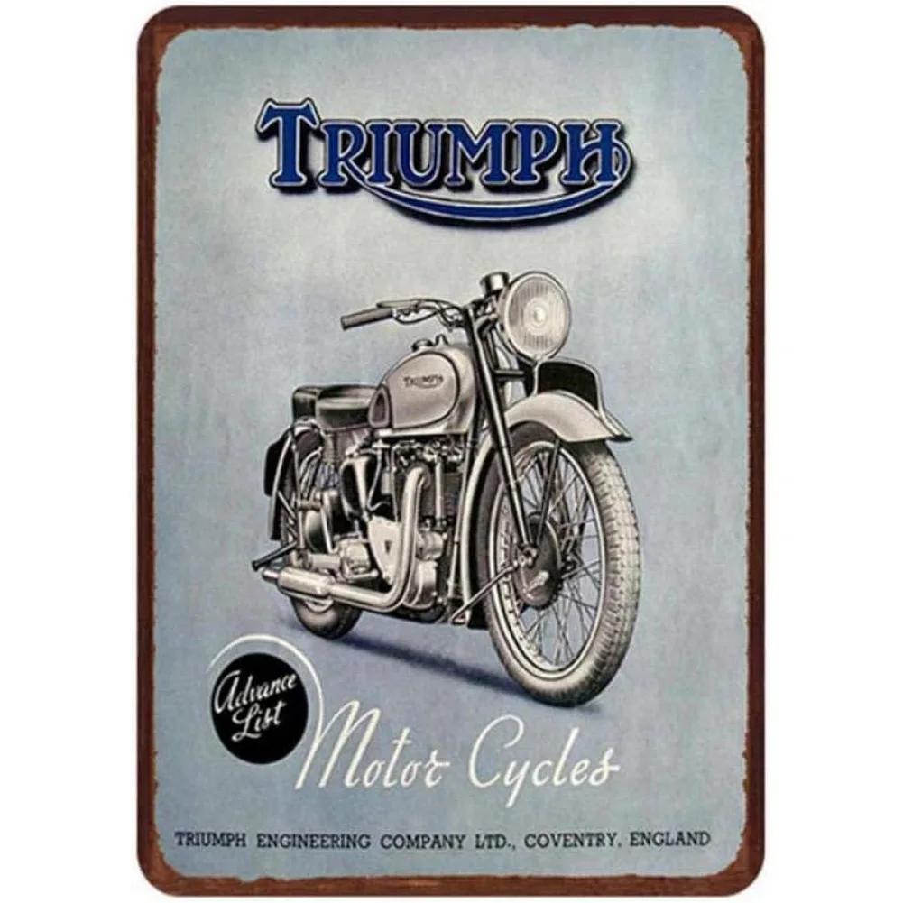 Vintage klasické motocykly Kovové plechové cedule Plakáty Talíř Nástěnná dekorace pro domácí bary Garáž Kavárna Kluby Retro plakáty Plakáty