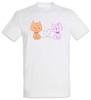 Cat Cartoon Love T-Shirt Cats Whiskers Love Addicted Fan Toon