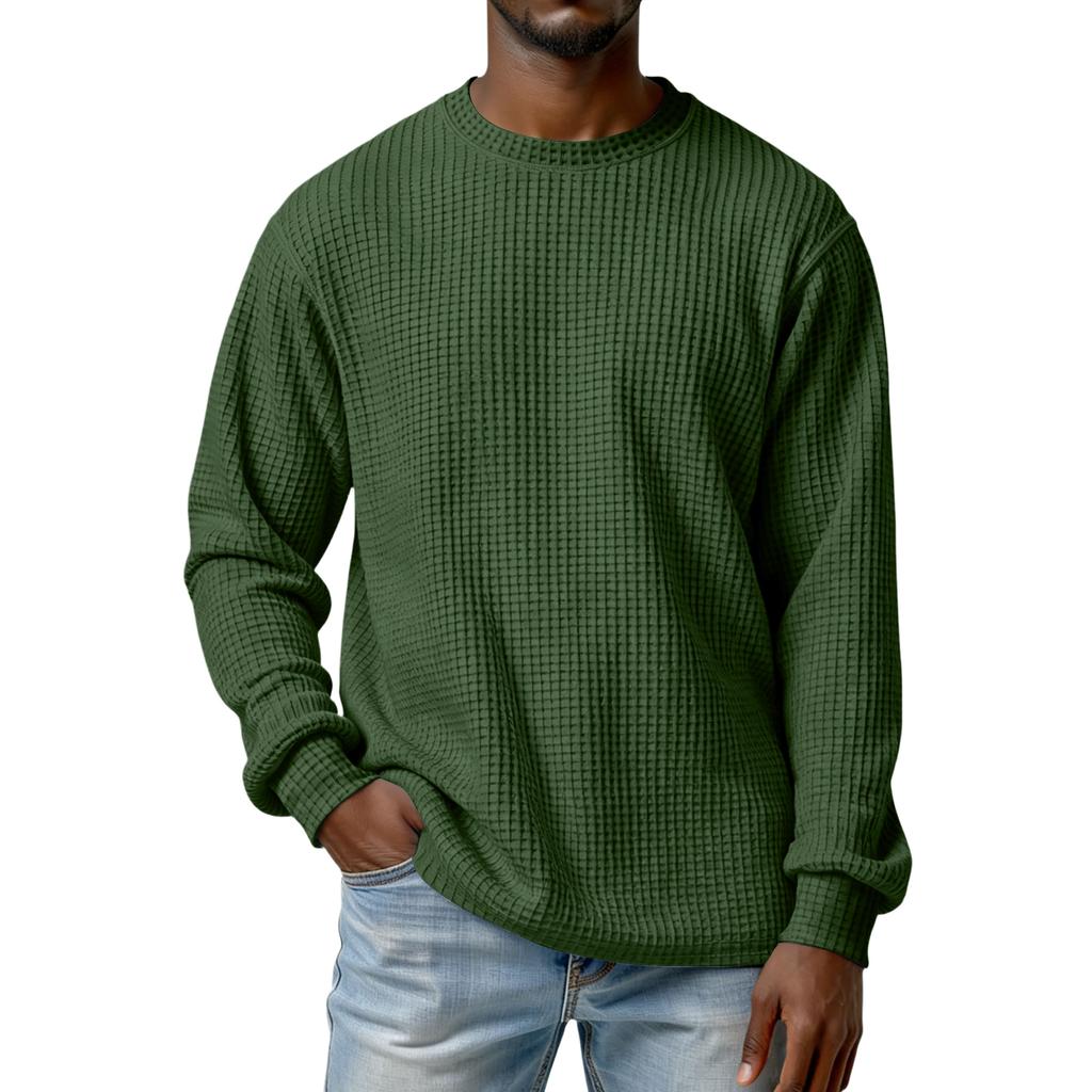 Men's Knit Casual Collar Pullover - Long Sleeve Daily Wear
