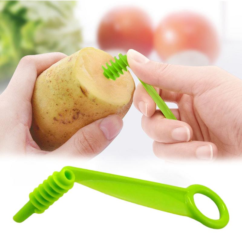 1Pcs Slicer Vegetable Fruit Slicer Manual Spiral Screw Slicer Potato Carrot Cucumber Cutting Device Fries Cut Kitchen Gadgets
