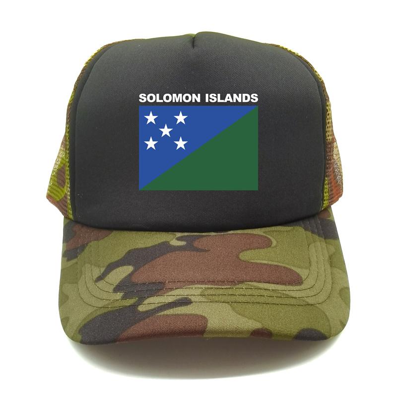 Șapcă de camioner din Insulele Solomon Pălărie de vară unisex cu drapel de țară rece Șepci de baseball Șepci de plasă unisex în aer liber
