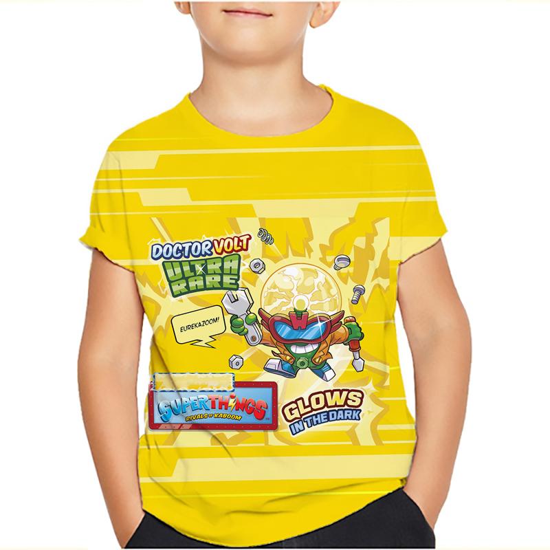 Superzings 7 Boys Clothes T-shirt New Summer Clothing Children's Wear Tops Short Sleeve Tees Kids Cartoon Tshirts