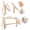 Portable Beech Wood Embroidery Frame, Detachable Cross Stitch Hoop Stand for DIY Hand Sewing Craft, Adjustable Lightweight Tool