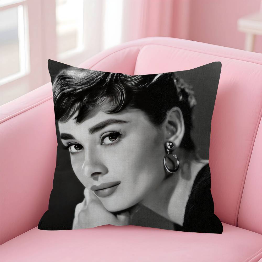 Audrey Hepburn Lipstick Cushion Cover Car Throw Pillow Case For Sofa Car Christmas Gift