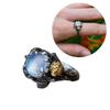 Vintage Round Rose Leaves Women Ring Party Jewelry Decor