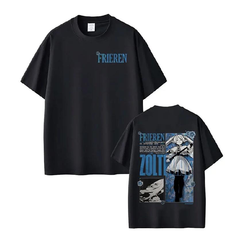 

Anime Frieren_ Beyond Journey s End Frieren Graphic T-shirt Men Women Clothing Fashion Retro Short Sleeve Cotton Summer T Shirts XXXXXL чорний