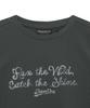 Syupeodeulai Women'S Slogan Logo T-Shirt Charcoal Sdfiscq02Chl