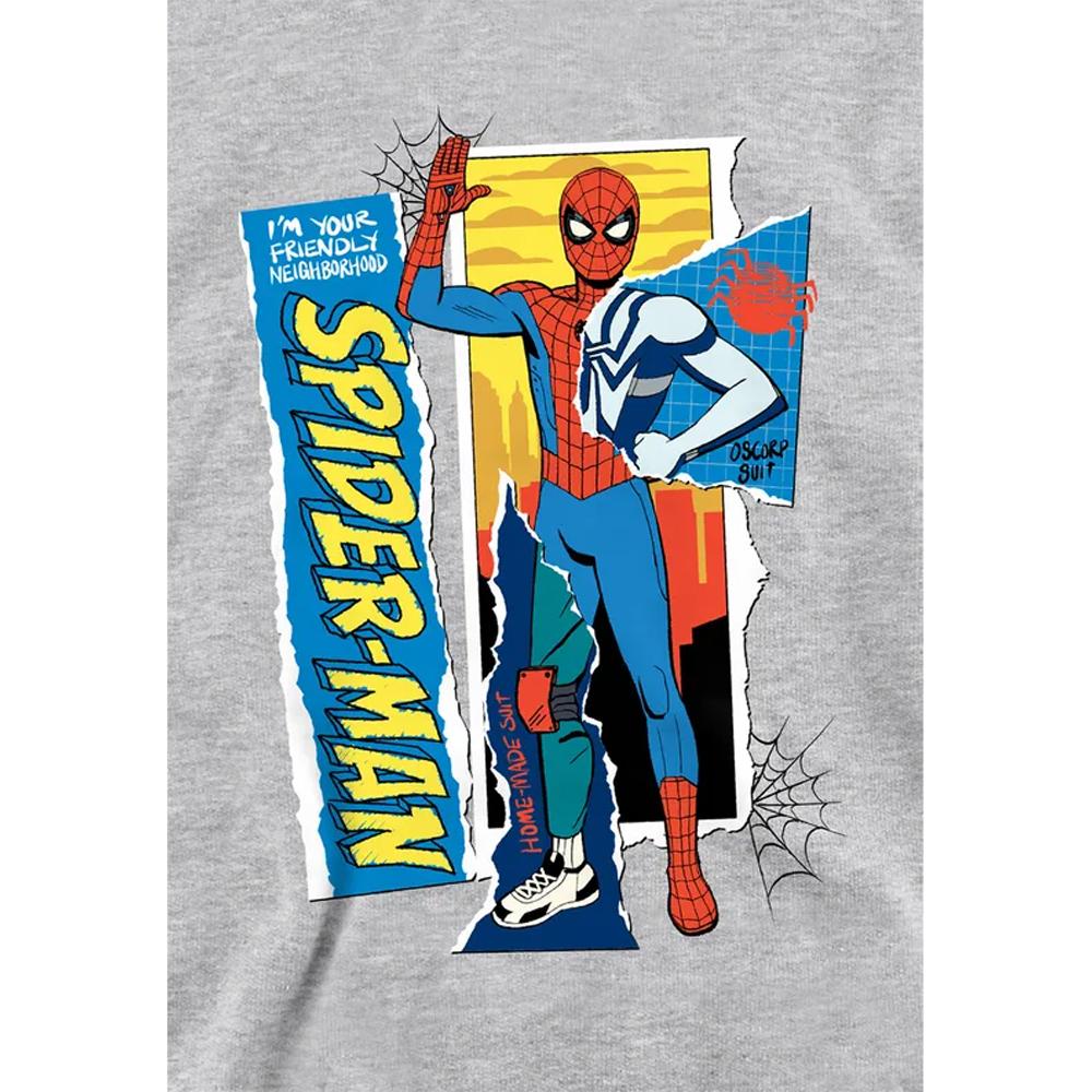 Spider-Man Childrens/Kids Friendly Neighborhood Scrapbook Pull Over Hoodie