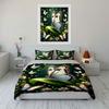 Butterflies And Flowers Night Scene Print Bedding Set 1 Duvet Cover 2 Pillowcases For Adult And Children Luxury Gift Full Size