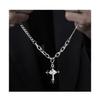 Equator Cross Necklace Men's Tide Hip Hop Premium Tide Brand Versatile Pendant Niche Design Accessories