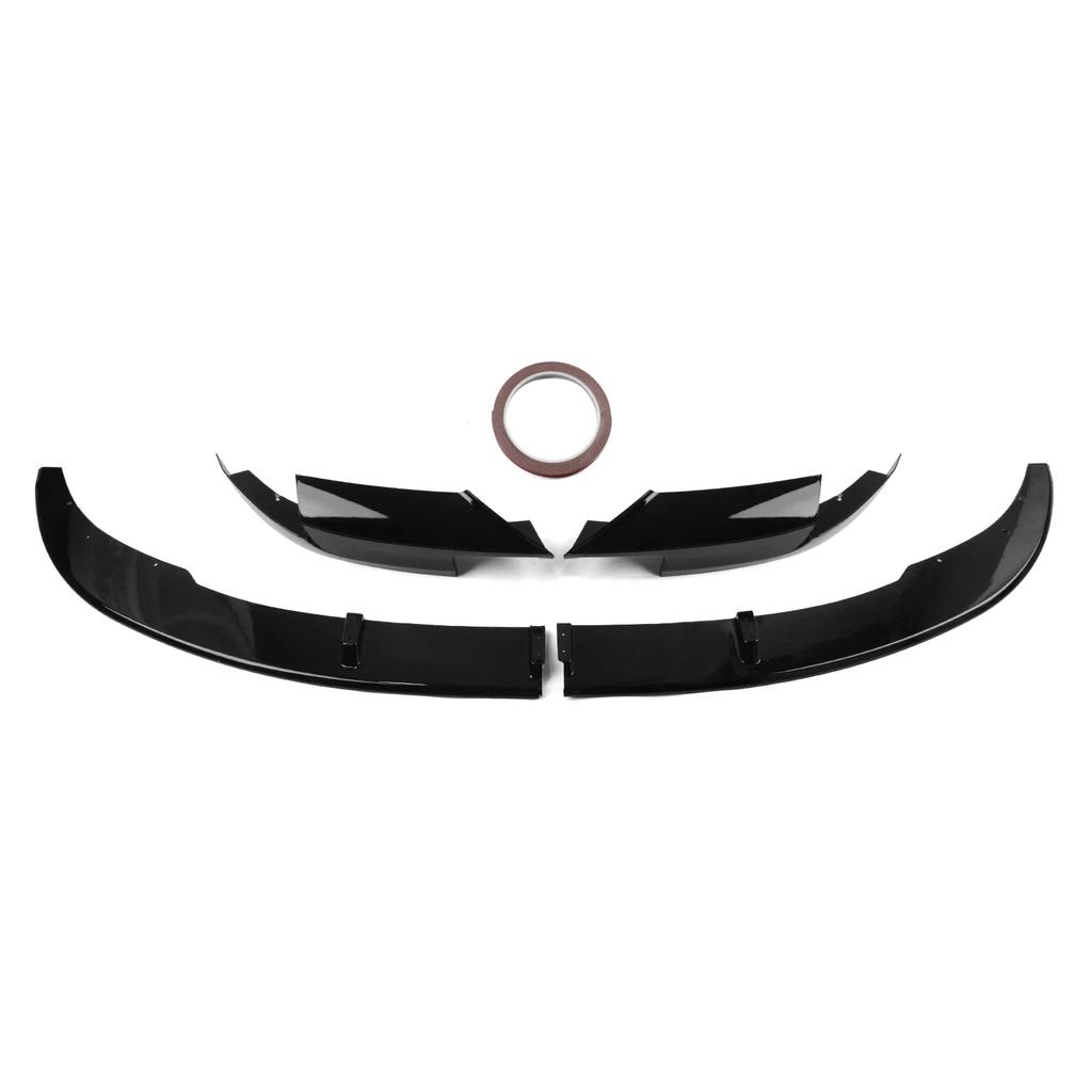 For BMW F10 M5 2012-2016 Carbon Look Glossy Black Front Bumper Lip Spoiler Splitter Lower Air Vent Corner Side Splitter Cover