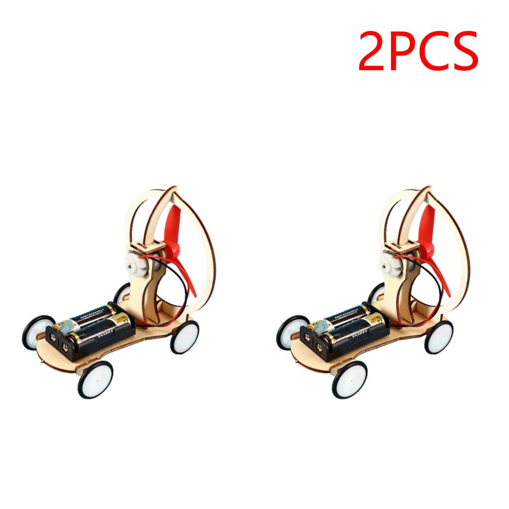 Kids DIY Electric Wind Car Model Students Physical Experiments Technology Toys DIY Electric Wind Car Toys