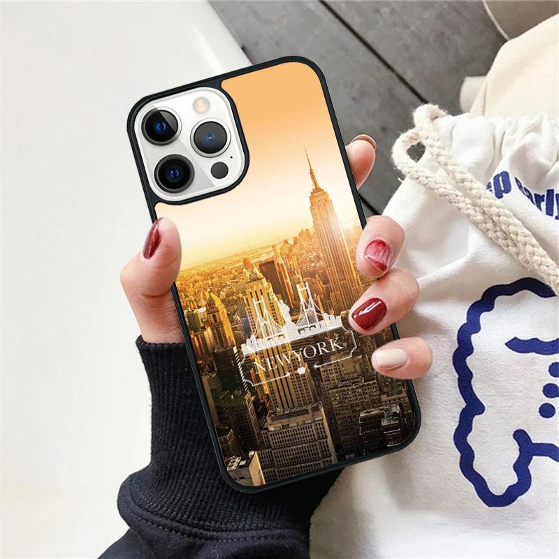 

New York City Phone Case Cover For iPhone 17 Air 16 15 11 13 14 Pro Max 12 Plus Max Fundas iPhone 11pro max