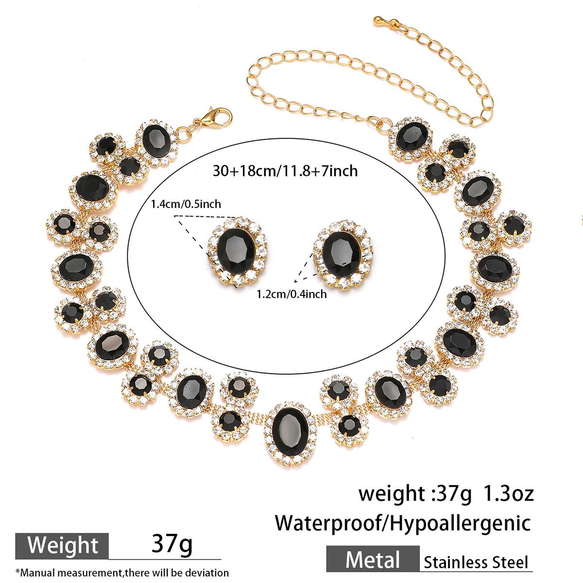 

Изысканный Супер Вспышка Набор Бриллиантовый Свадебный Набор Стразы Свадебное Платье Платье Обеденные Серьги Ювелирные Изделия Ожерелье