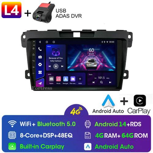 Android OS for Mazda CX-7 CX7 2008 - 2015 GPS Navigation 9 inch Car Radio Video Multimedia Player CarPlay 4G BT DSP Stereo