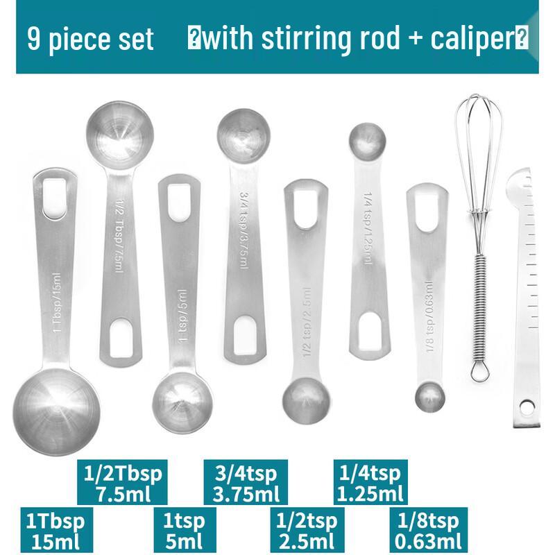 MDNG Stainless Steel 9-Piece Measuring Set
