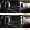 For 14-18 Chevy Silverado Console GPS Navigation Screen Cover Trim Carbon Fiber