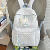 Schoolbag New Schoolbag Female Student Korean Version Ins Large Capacity Polka Dot Lightweight Junior High School Student Versatile Backpack