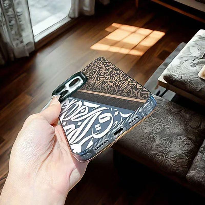 Floral Calligraphy Apple 17Pro Max Phone Case for iPhone16 Pro, Cross-border 14, 15Air