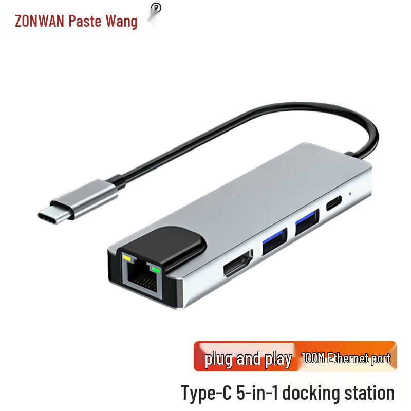 Zonwan Multi-Port USB/Type-C Hub & Docking Station