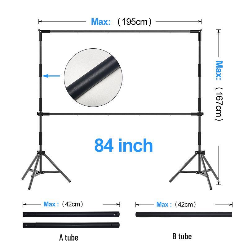 Portable Outdoor Crossbar Screen Stand - Multifunctional Background Support for Live Broadcast