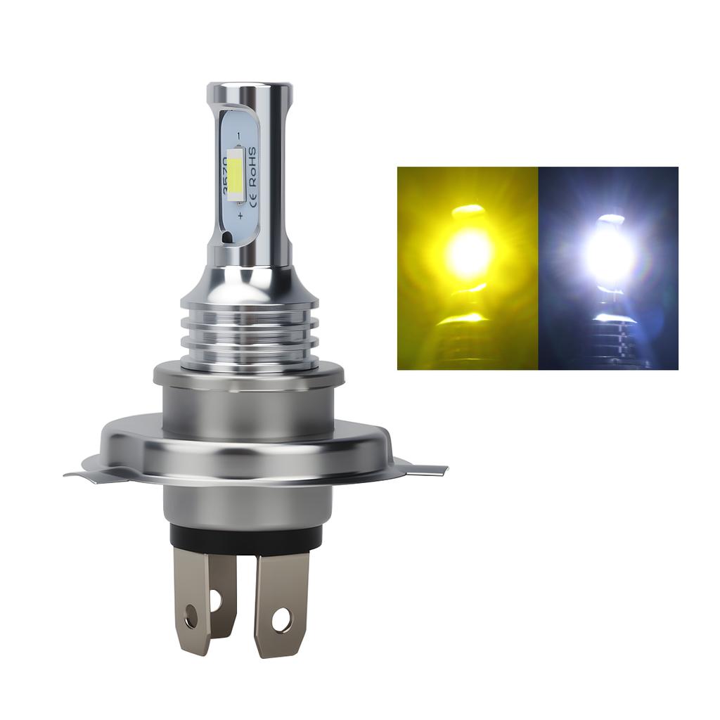 H4 LED Bulbs BA20D P15D LED Motorcycle Headlight Hi/Lo Beam Lamp LED Spotlight Dual Color Motorcycle Accessories Plug and Play