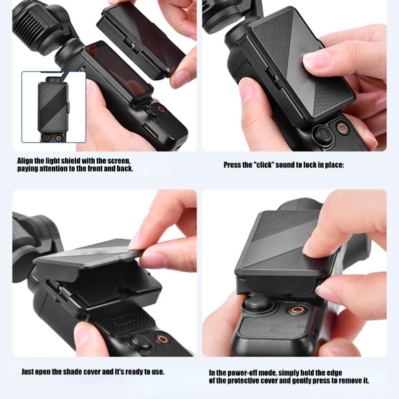 Paraluce Pieghevole Magnetico Per Schermo Fotocamera Pocket 3 Riduce i Riflessi e Migliora la Visibilità all'Esterno
